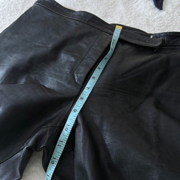 Black Leather Pants By INC International Concepts Size 12 - Picture 8 of 10
